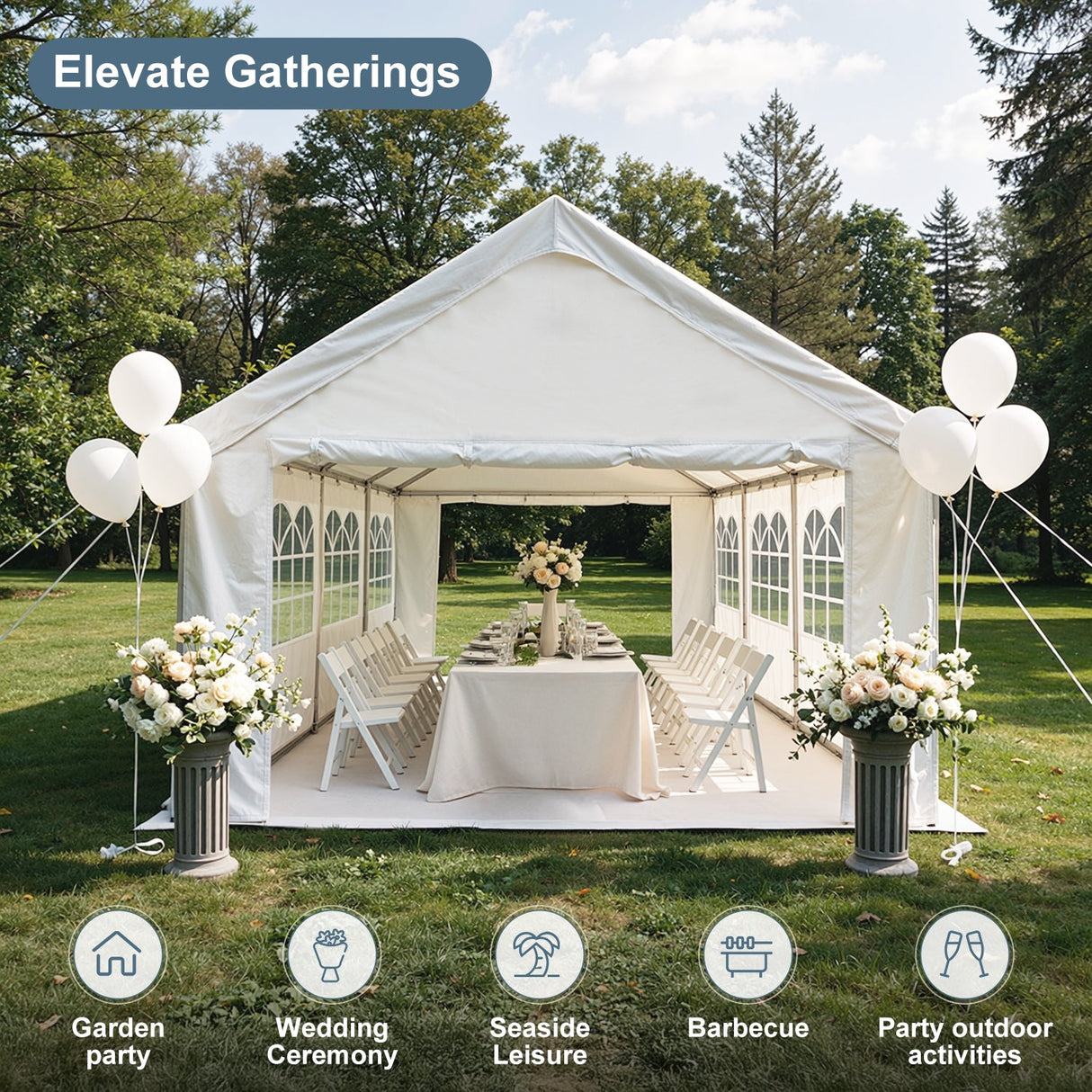13'x26' Carport Car Canopy Party Tent
