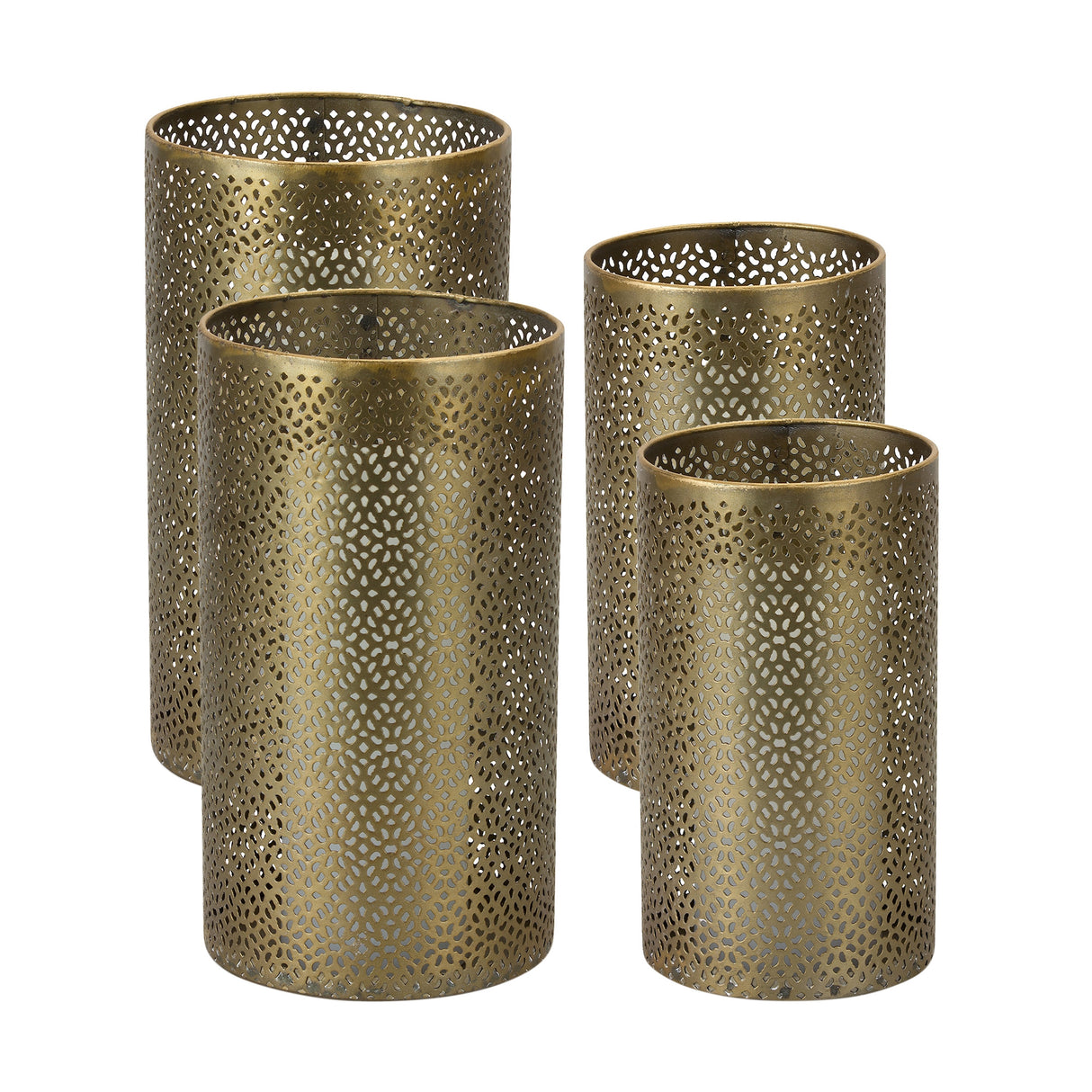 Ornamental-Punched-Metal-Candle-Holder-(Set-of-4)-Candle-Holders