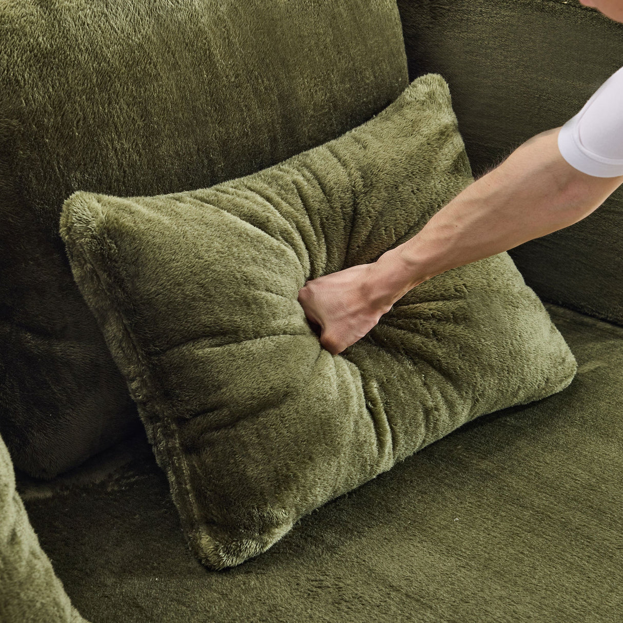 Queen Size Foldable Sofa Bed Chenille Futon Sofa Couch