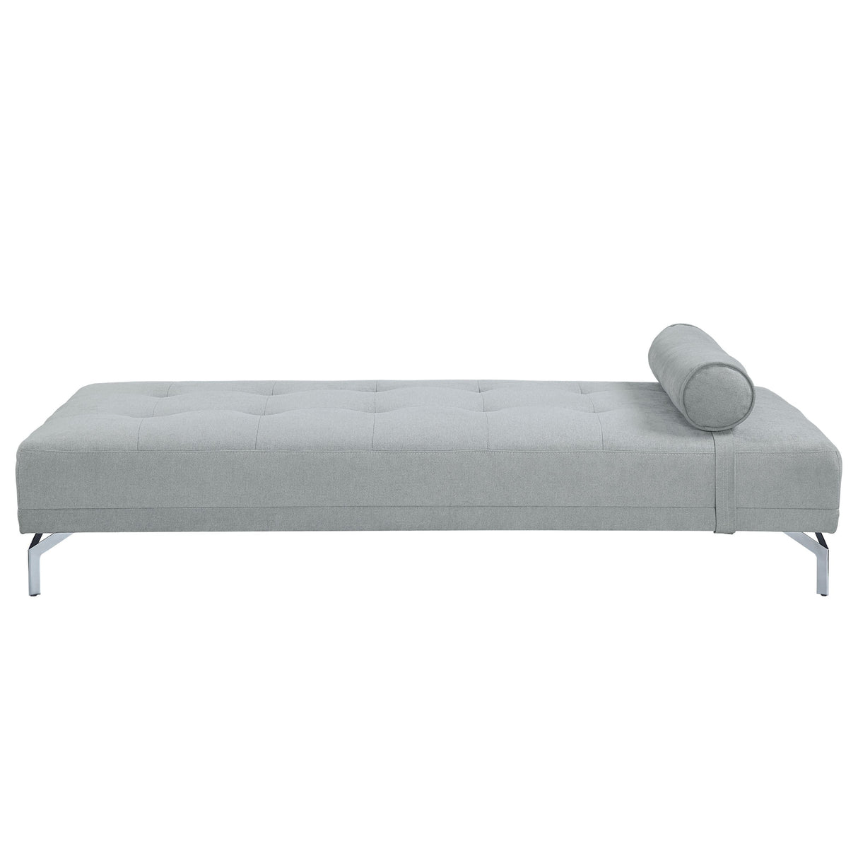 Quenti Gray Melange Velvet Sofa Bed with Pillow