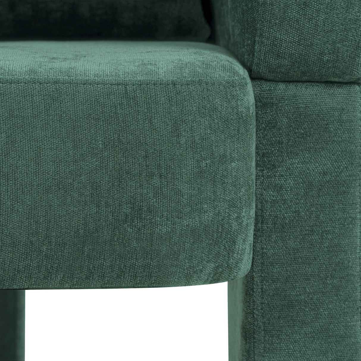 Modern 3-Leg Chenille Accent Chair with Ergonomic Arms & Removable Pillow