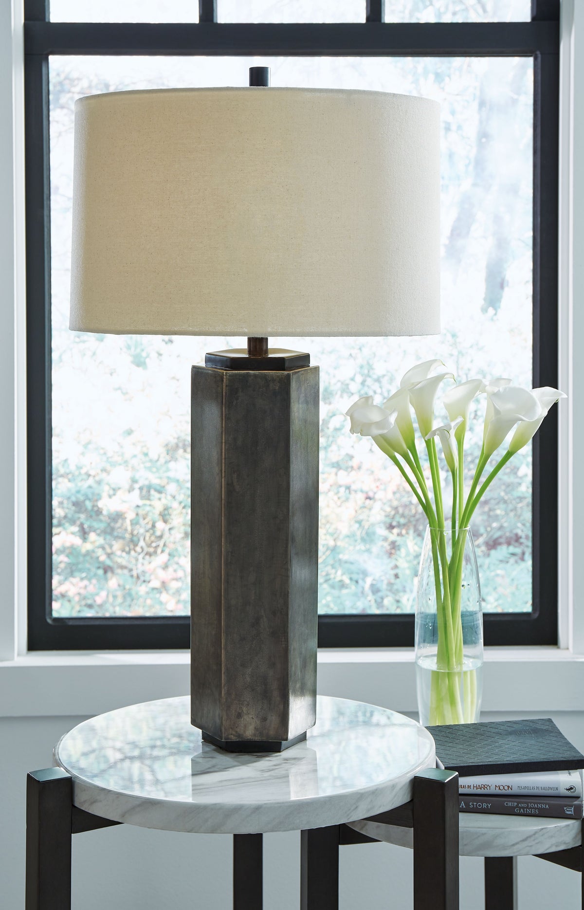 Dirkton - Metal Table Lamp - Antique Pewter Finish