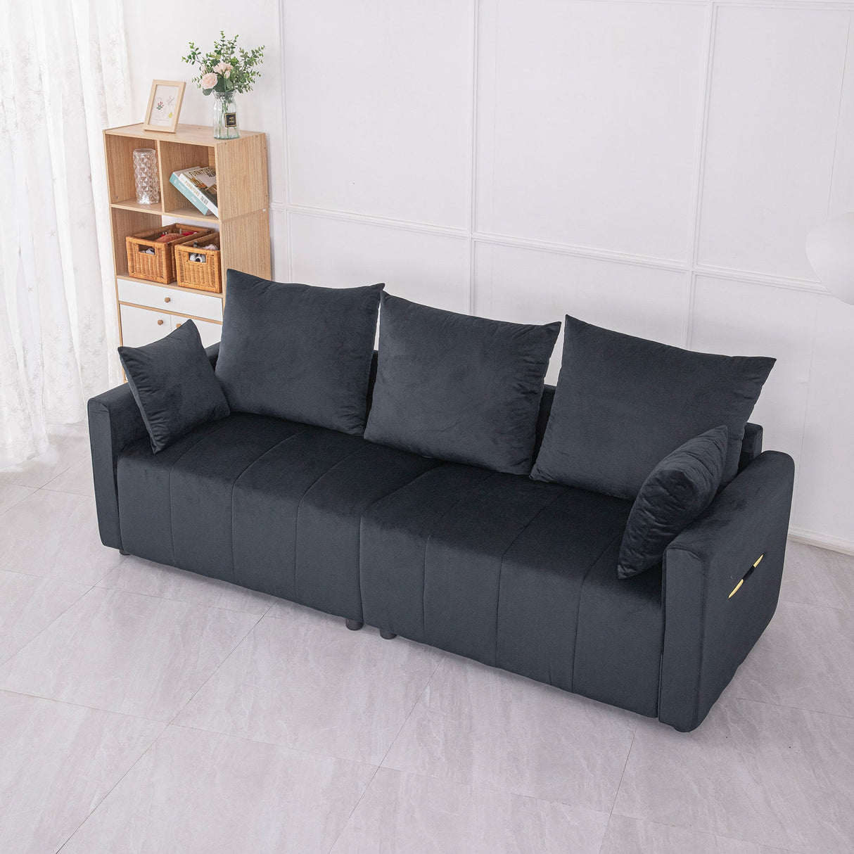 Velvet Modern 2-Seater Sofa