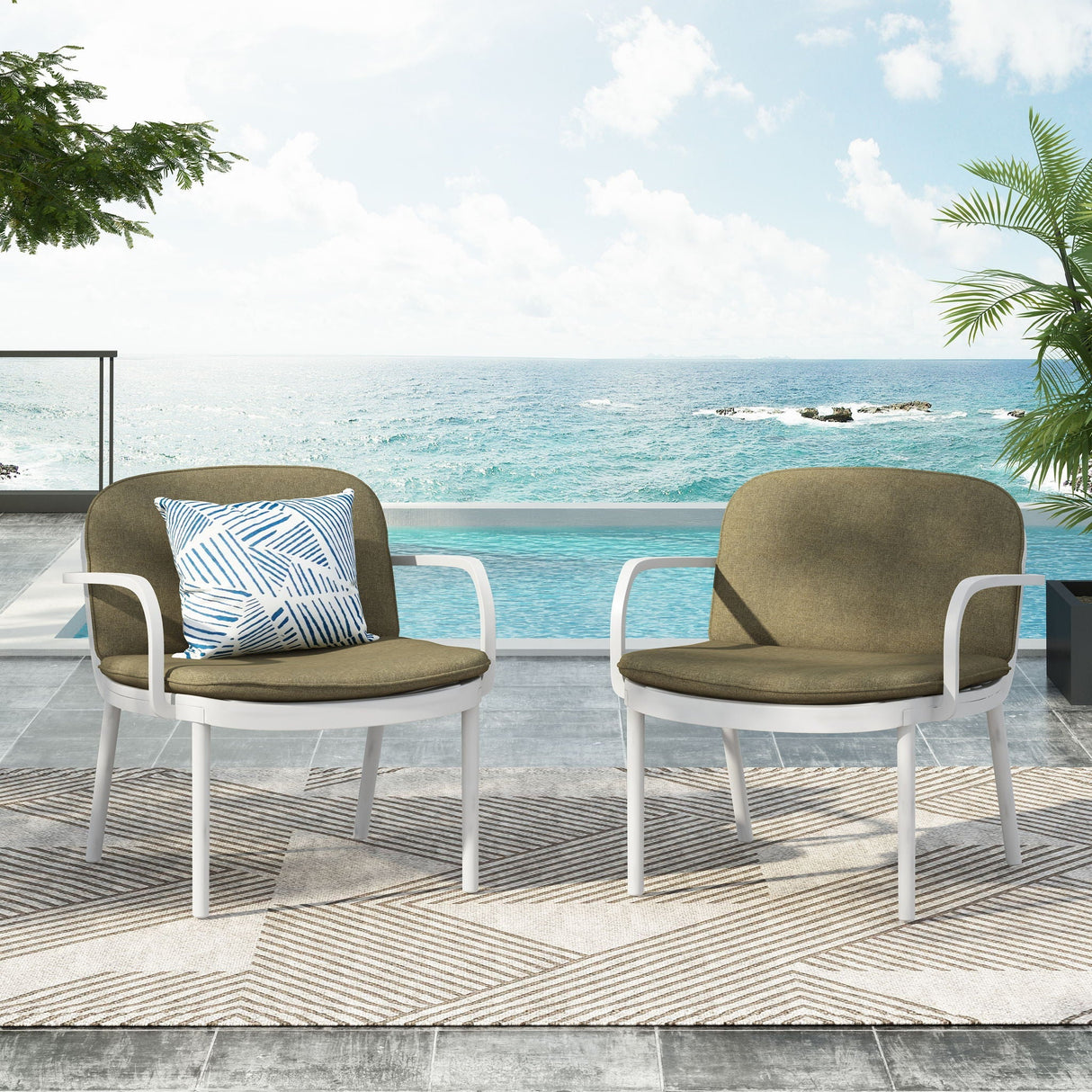 Luna Outdoor Club Chair (Set of 2)