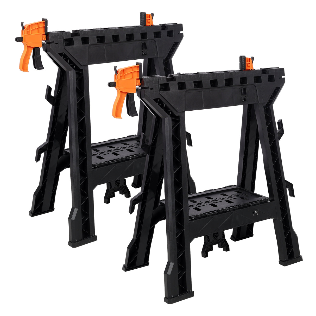 Folding Clamping Sawhorse Set of 2