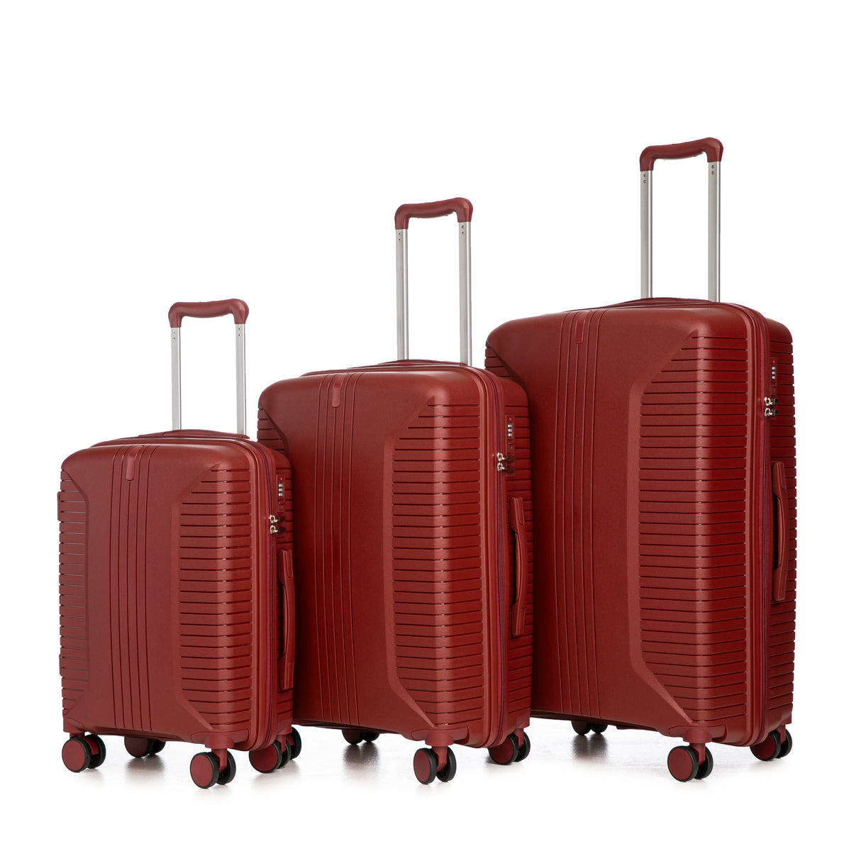 20'/24'/28'-3-pcs/set-in--Luggage-(Red)-Luggage-Sets