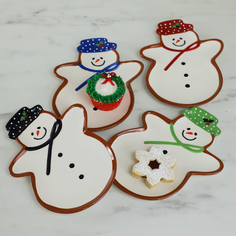 Winterfest-Snowman-4-Piece-Plate-Set-Christmas-Decor