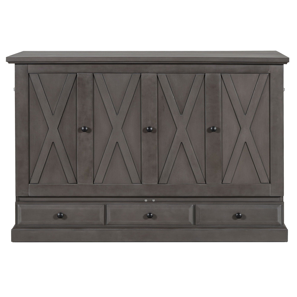 Murphy Bed Chest Cube Cabinet With Charging Station And Large Storage Drawer