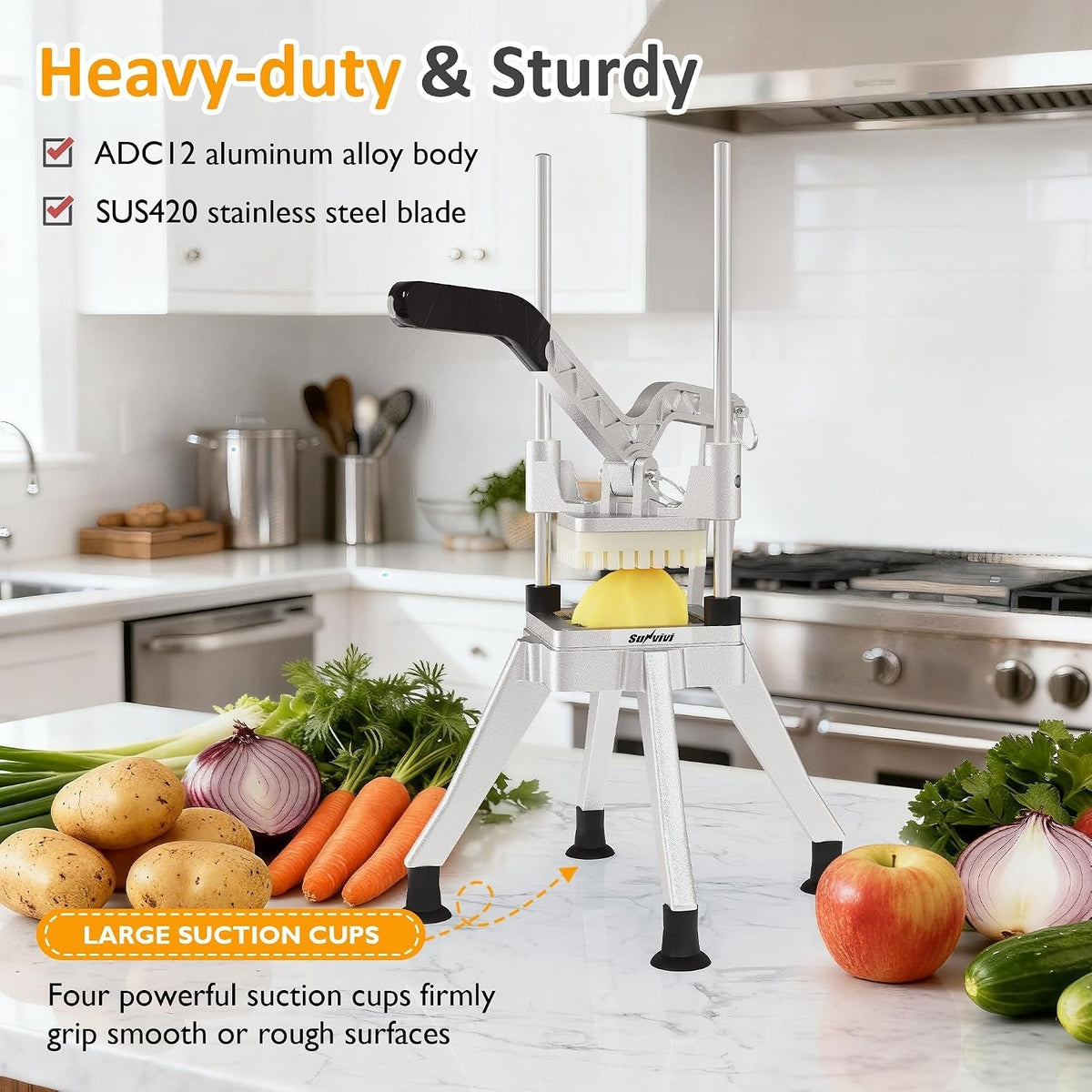 Commercial French Fry Cutter with Replaceable Blades