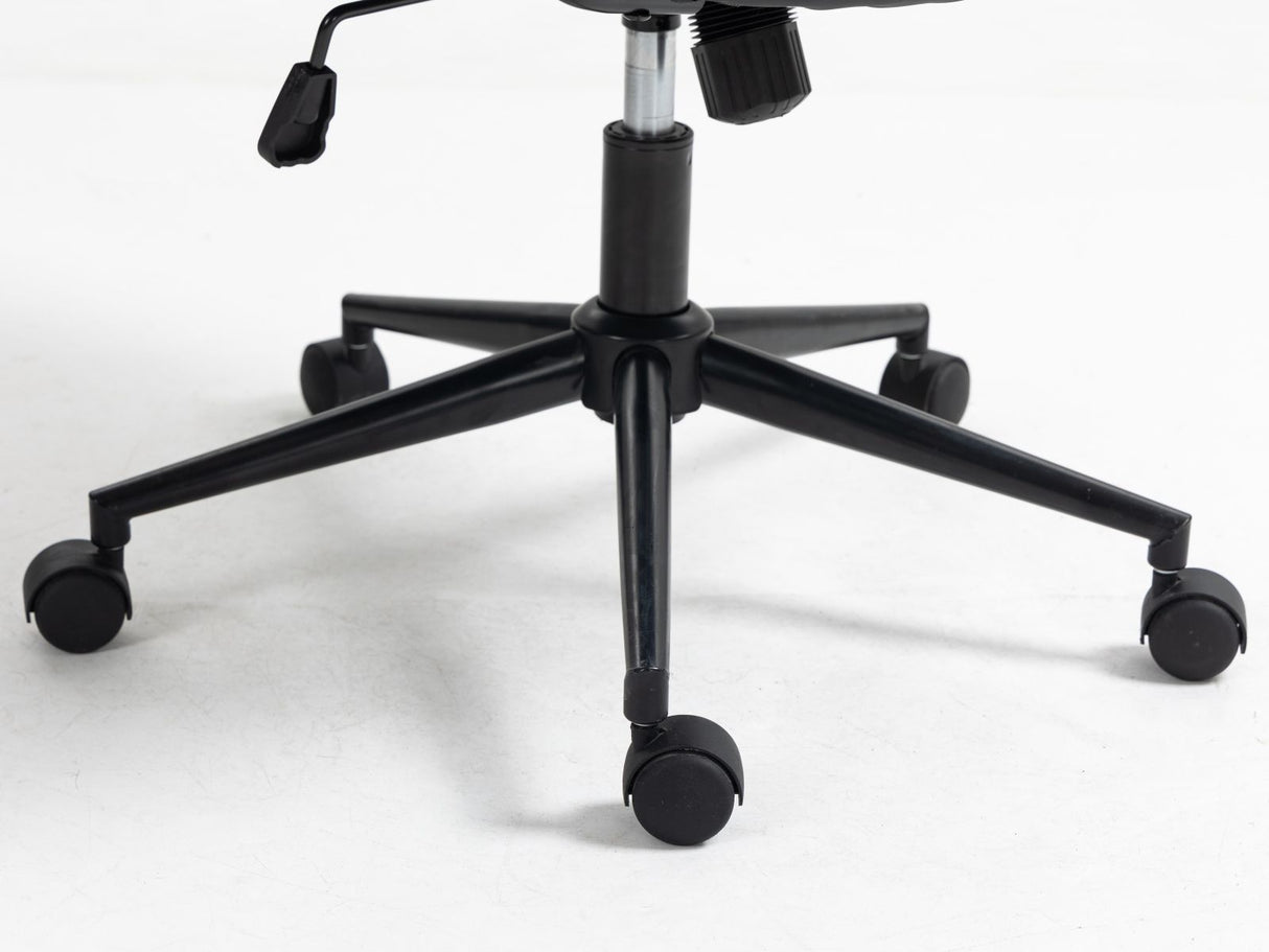 Office Chair, Mid Back Home Office Desk Task Chair With Wheels And Arms Ergonomic Computer Rolling Swivel Chair With Padded Armrest