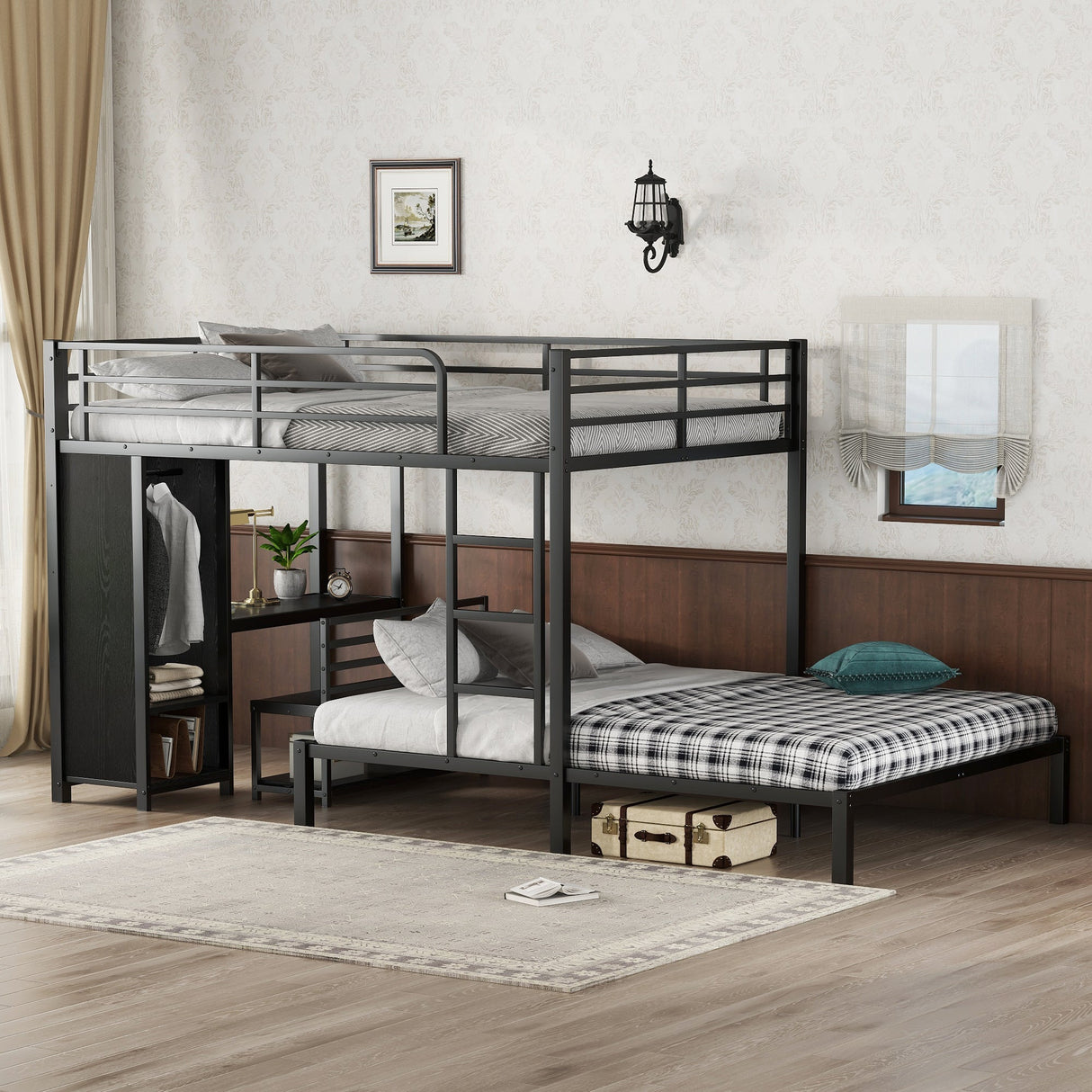 Queen Over Queen Size Bunk Bed Frame