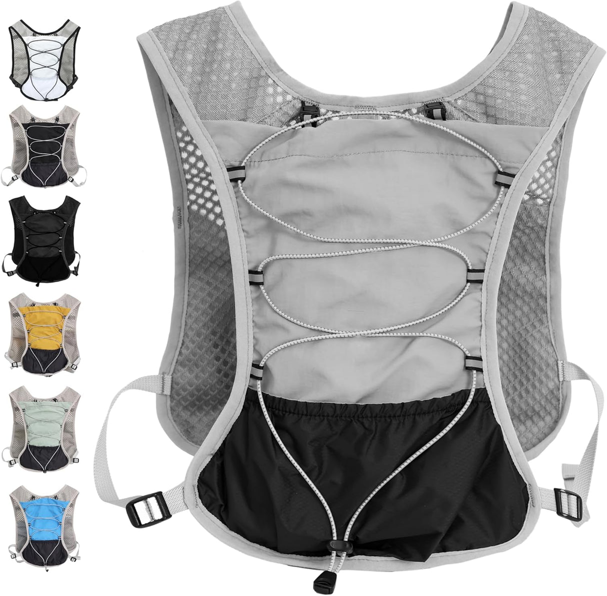 Ultra Lightweight Running Hydration Vest 2L Bladder 6 Pocket Pack 103g