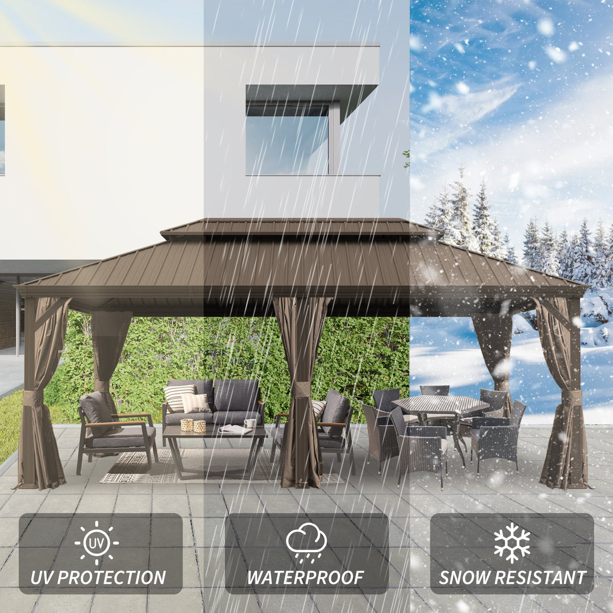 14' X 20' Hardtop Gazebo with Upgraded Features
