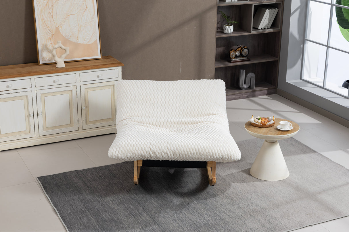 Bean Bag Rocking Chair with Solid Wood Frame