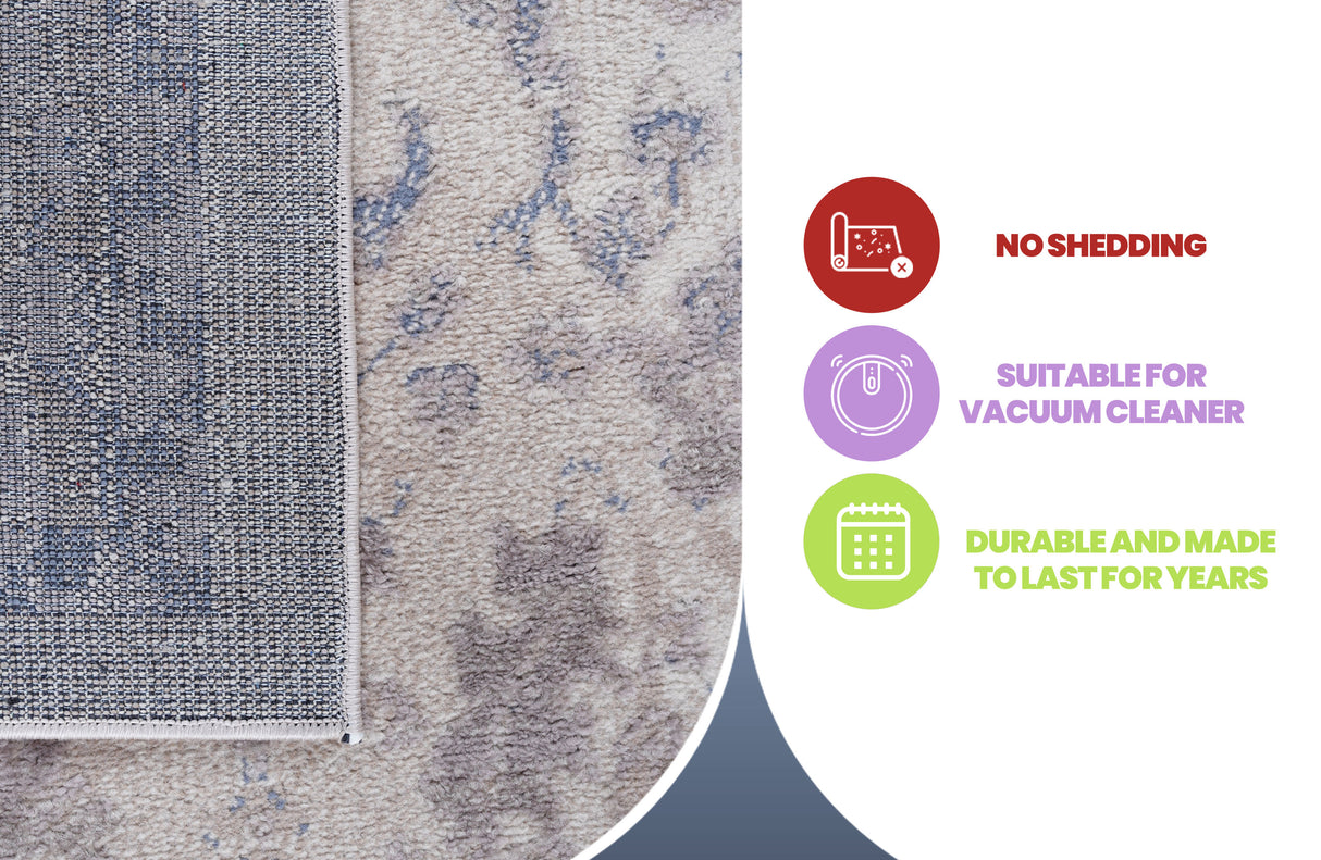 8X10 Brown/Beige /Traditional Non-Shedding and Stain Resistant Area Rug