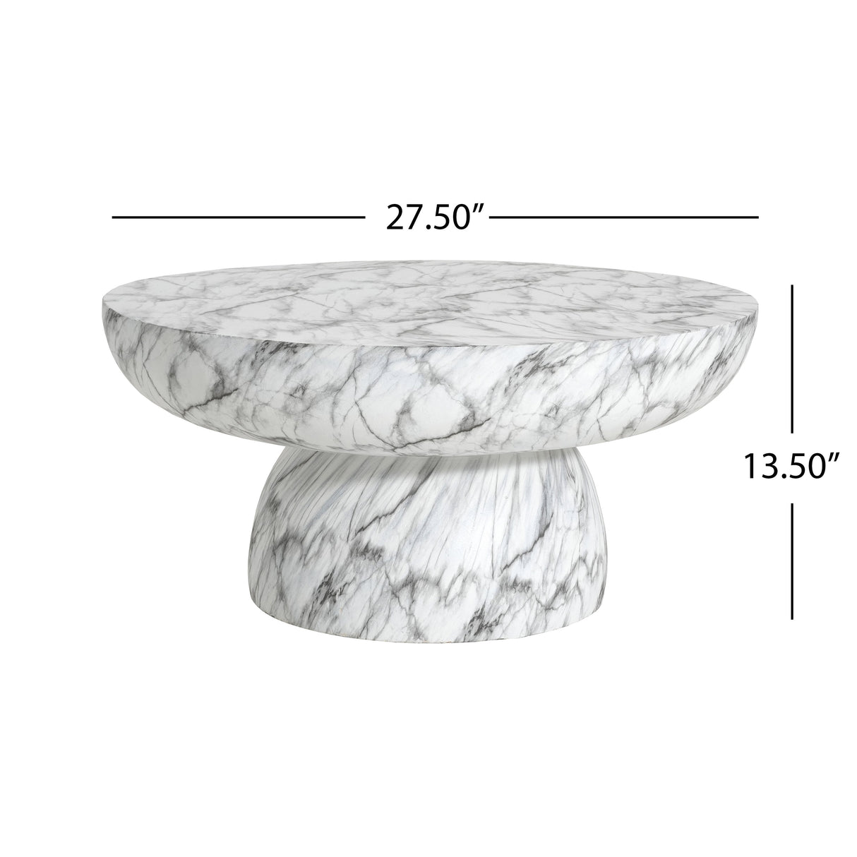 MGO Faux Marble Coffee Table for Both Indoor and Outdoor Use