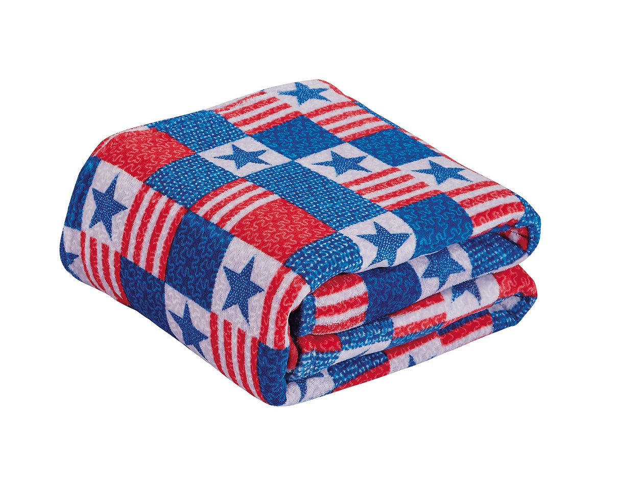 Decor&More American Pride Collection Microplush Throw Blanket (50" x 60")