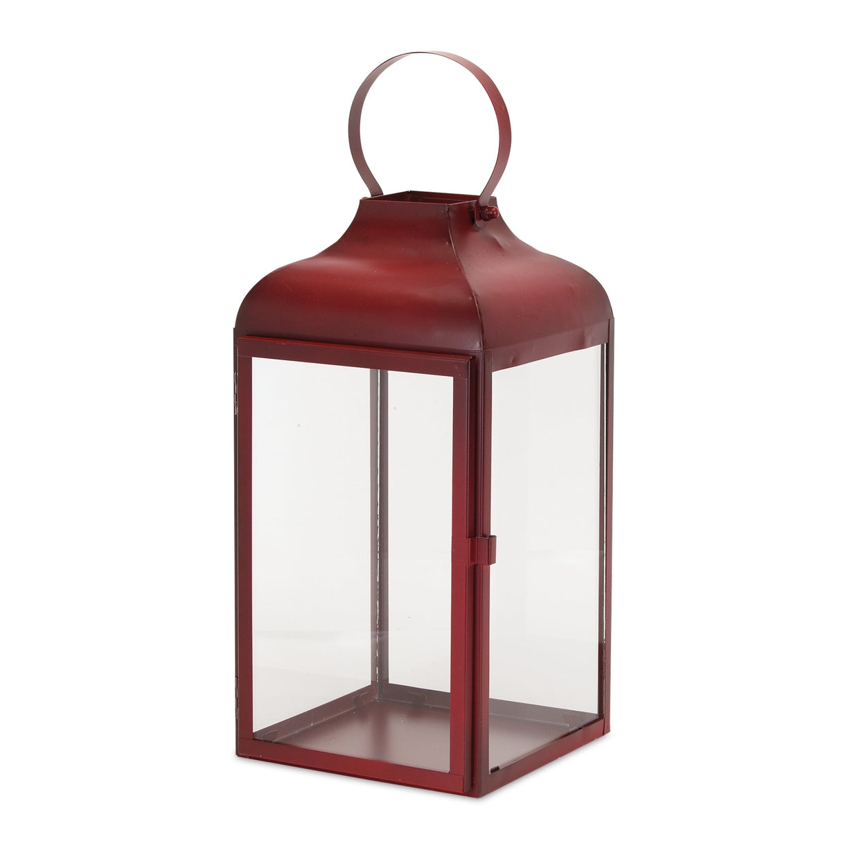 Modern Red Metal Lantern (Set of 3)