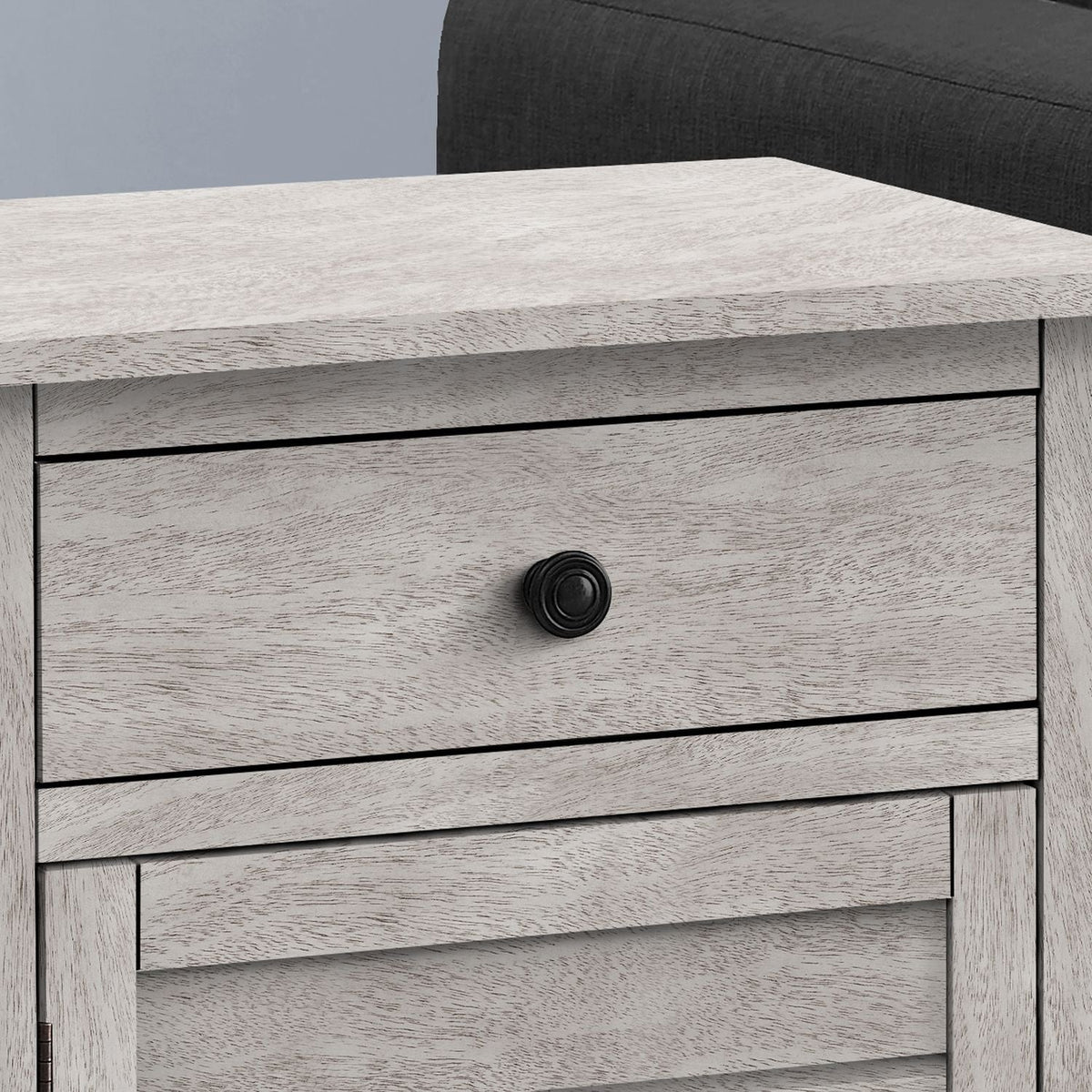 Accent Nightstand, Storage Drawer, Transitional