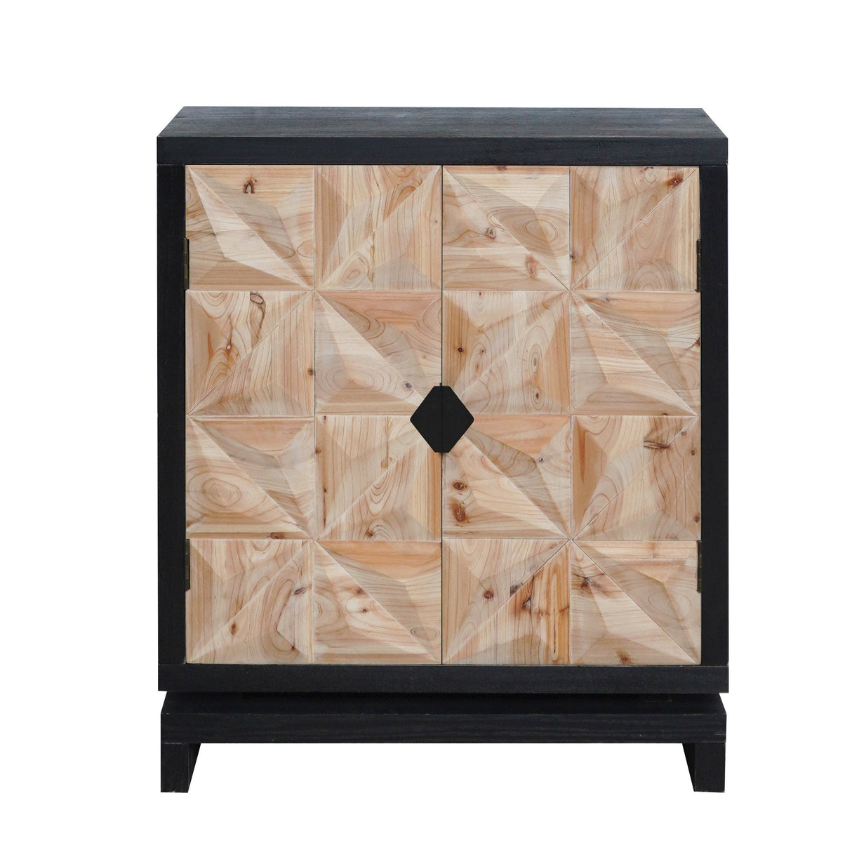 3D Geometric Double-Door Cabinet