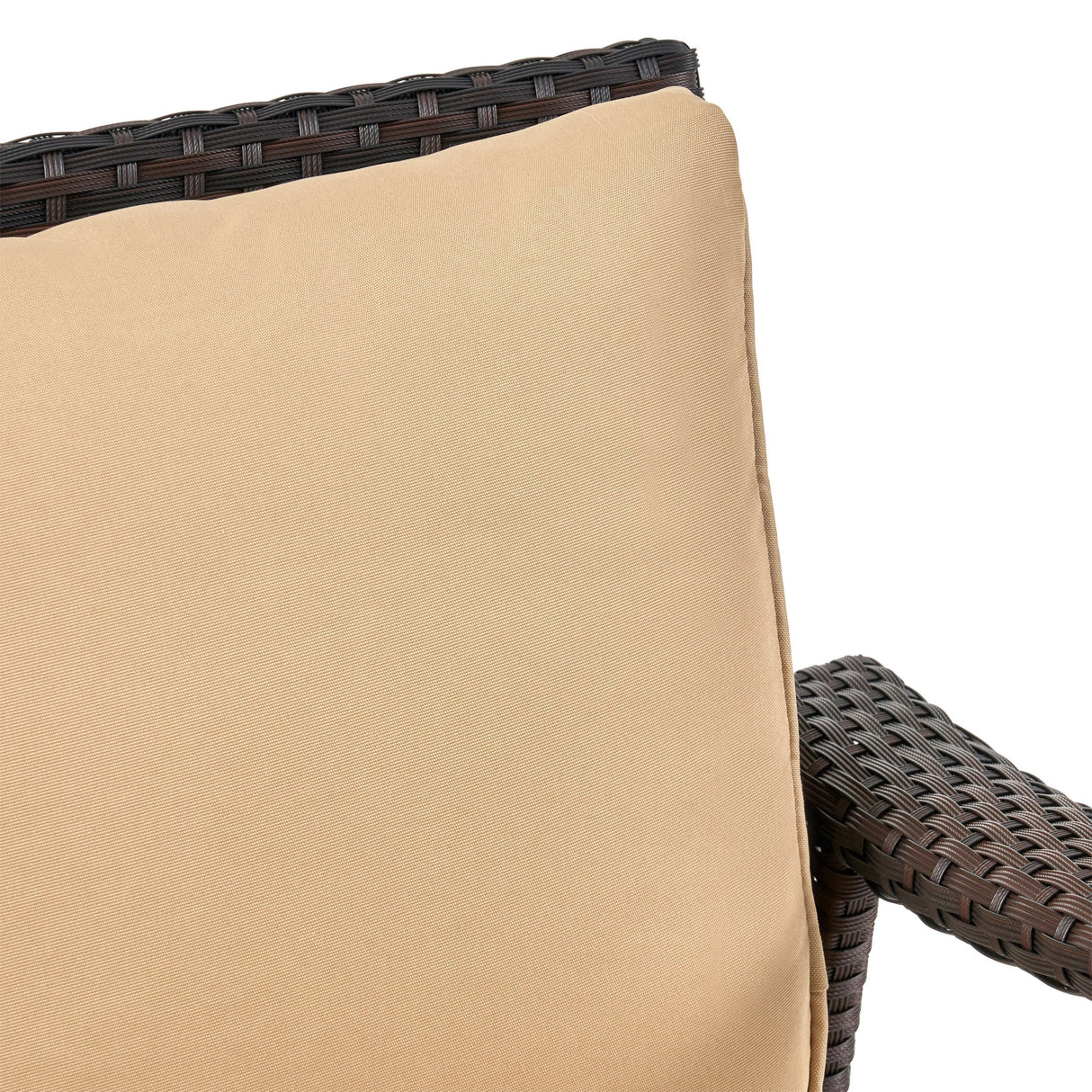 Honolulu 4PC PE Wicker Outdoor Seating Set in Brown and Tan