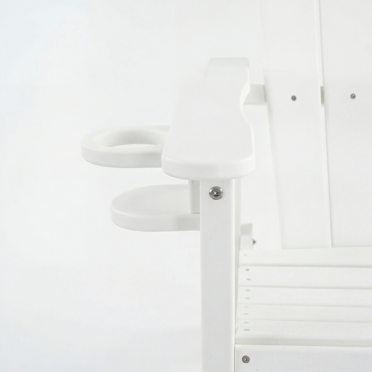 HDPE Bar Height Adirondack Patio Chair with Cup Holder and Armrests