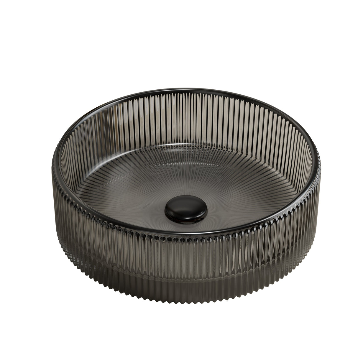 Sonny 14'' Bathroom Round Crystal Glass Sink without Faucet