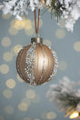 Gold-with-Silver-Glitter-Christmas-Ball-Ornaments,-Set-of-4-Christmas-Ornaments
