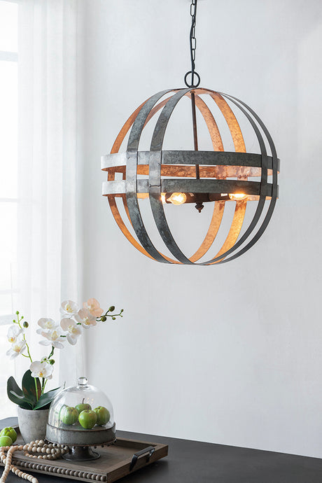 Light-Galvanized-Chandelier,-Hanging-Light-Fixture-Pendant-Lighting