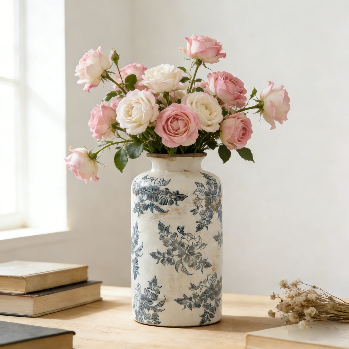 Vintage Inspired Ceramic Accent Vase