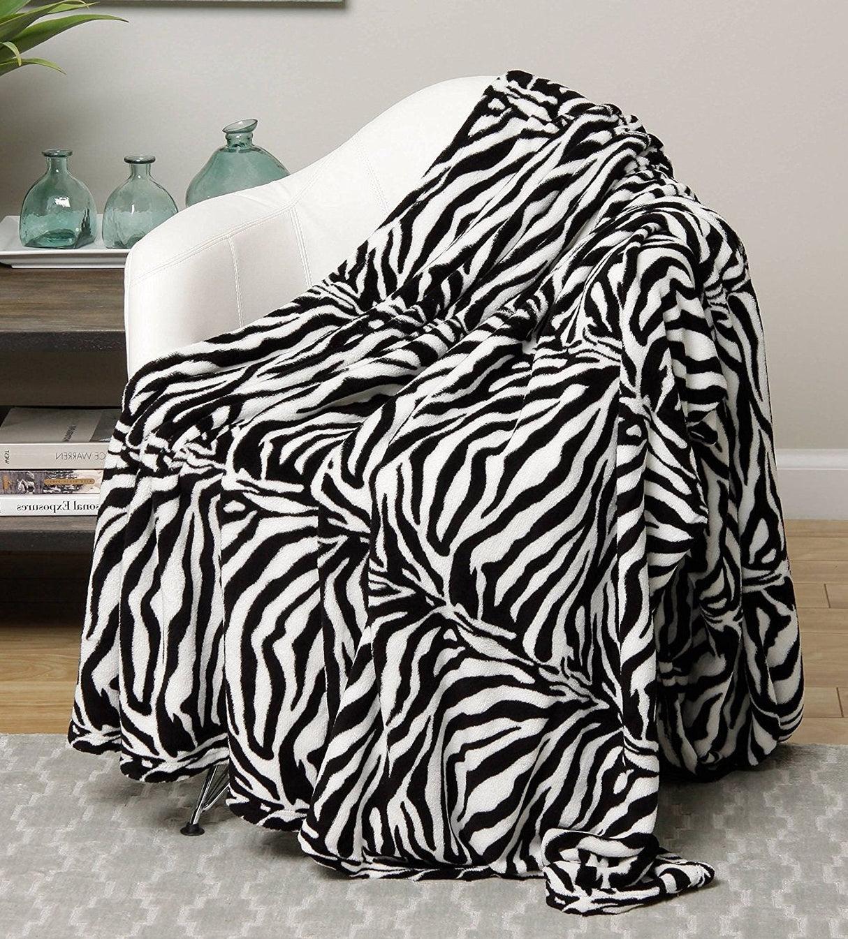 Faith, Hope, Love Home Decor Ultra Lush King Size Zebra Microplush Blanket
