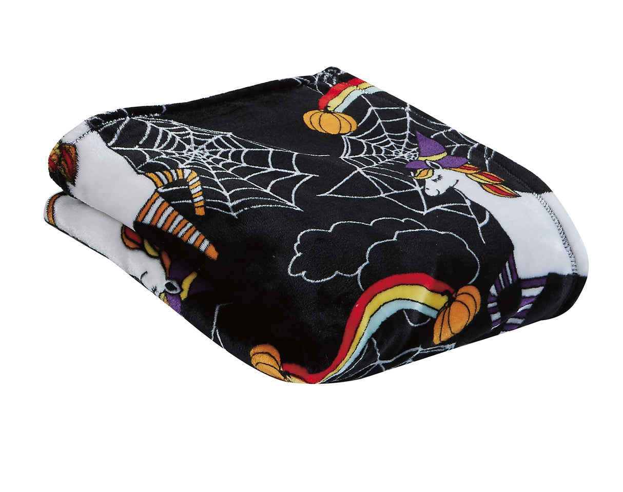 Decor&More Microplush Throw Blanket (50" x 60") - Rainbow Spider Horse