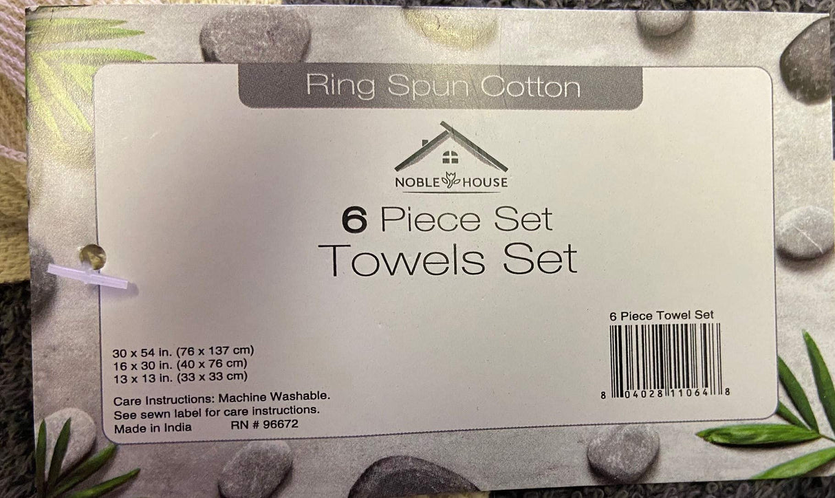 Faith, Hope, Love Home Decor Bathessentials 100% Cotton Extra Heavy 6 Piece Bath Towel Set