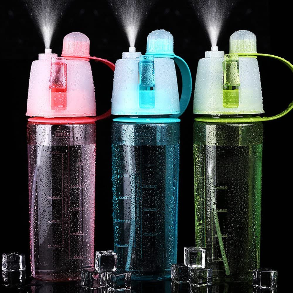 2-Pack-Hydration-Water-Bottle-with-Spray-Mist-600ML-