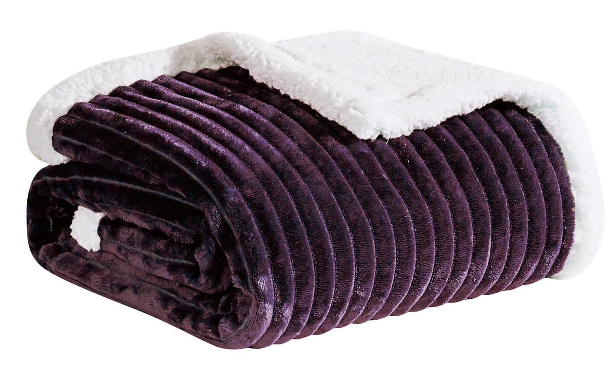 Decor&More Ultra Lush Reversible Sherpa Corduroy Blanket