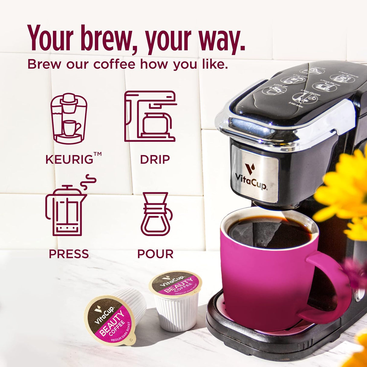 Slim Organic Coffee Pods with Diet Support Bold Flavor