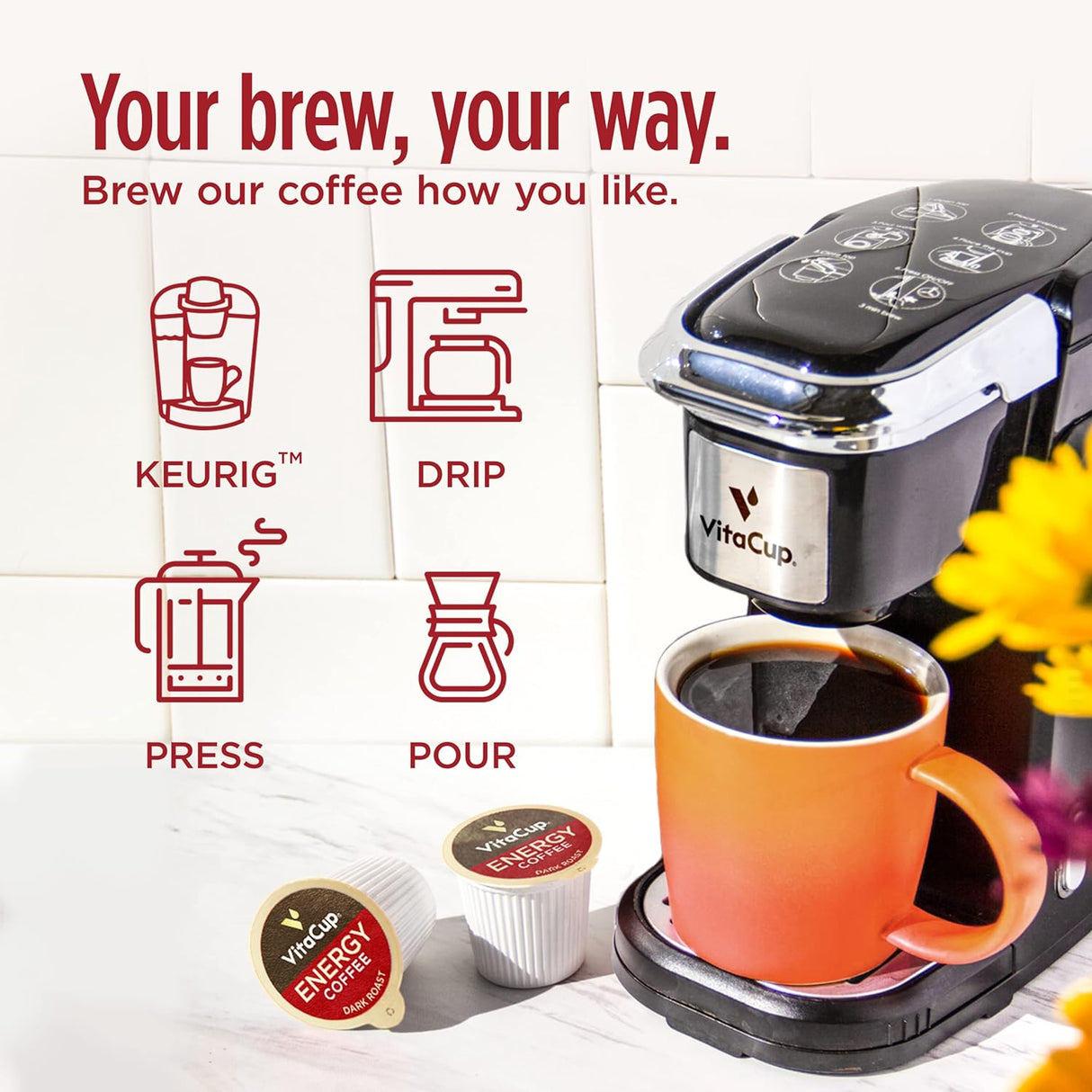 Slim Organic Coffee Pods with Diet Support Bold Flavor