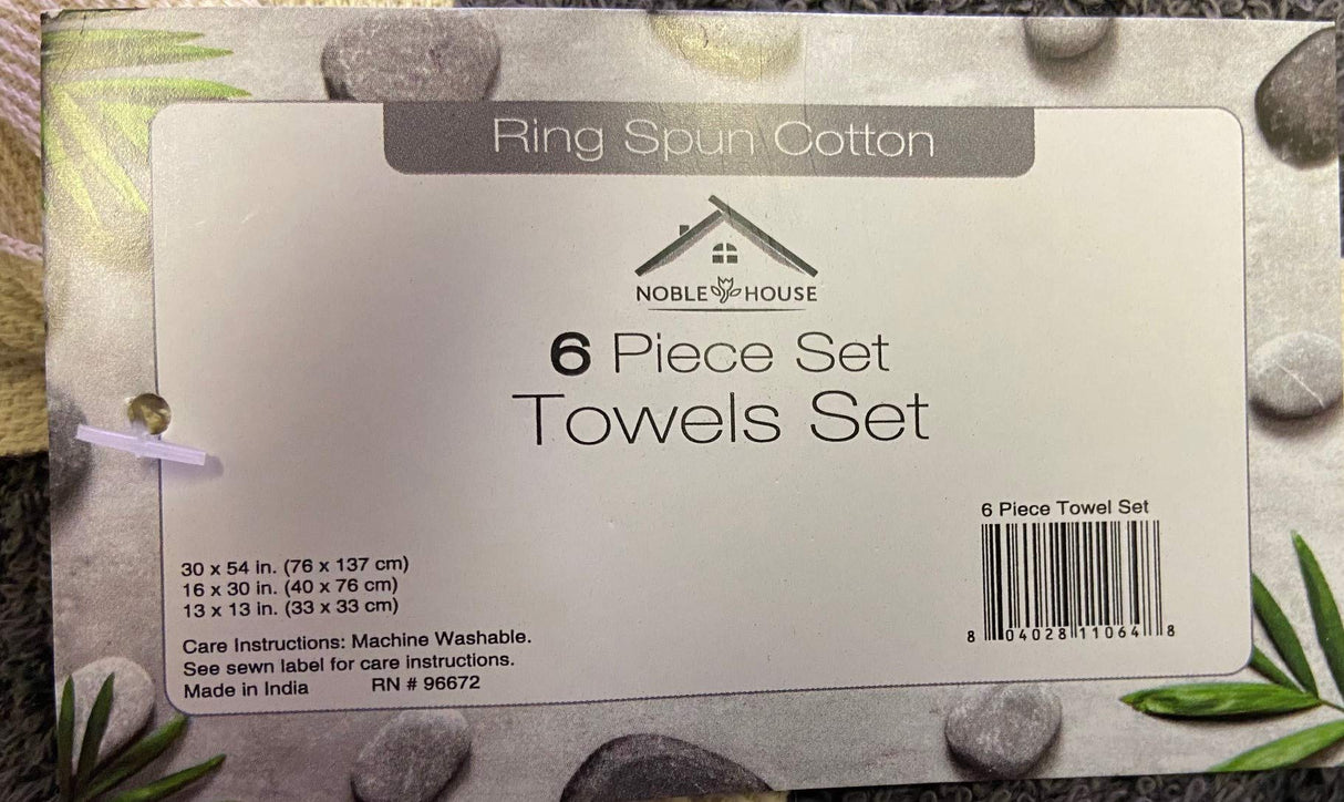 Faith, Hope, Love Home Decor Bathessentials 100% Cotton Extra Heavy 6 Piece Bath Towel Set
