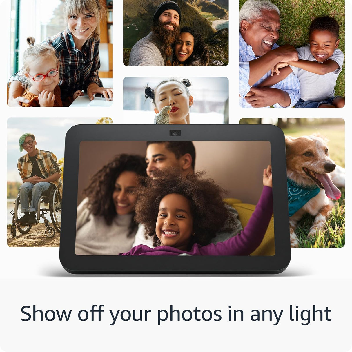 Amazon Echo Show 8, an Alexa device (newest model), With Spatial Audio, Smart Home Hub, Glacier White