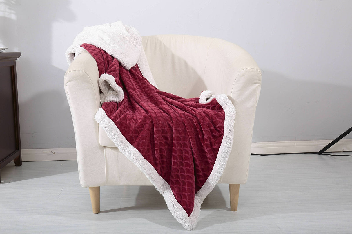 Decor&More Home Essentials Mermaid Oversized Sherpa Blanket