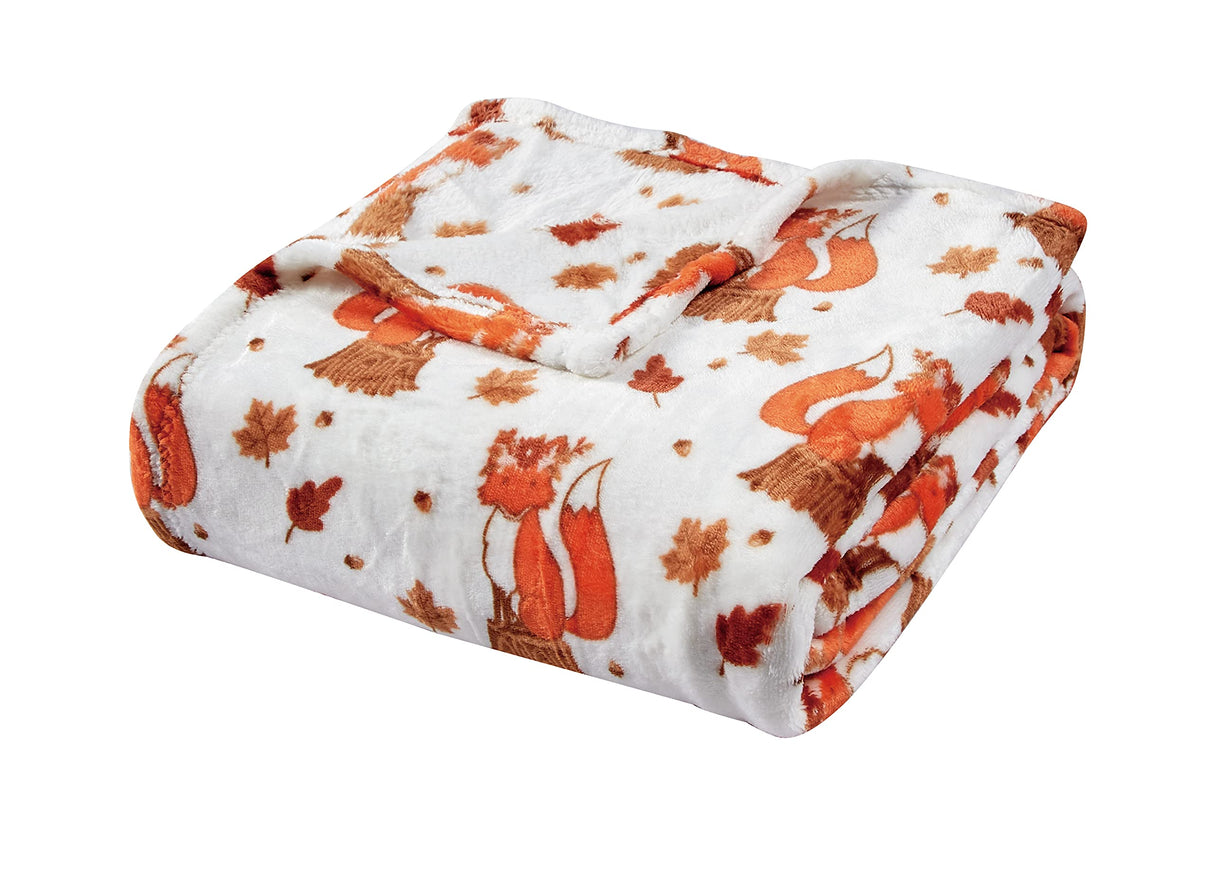 Decor&More Happy Halloween Microplush Throw Blanket (50" x 60")