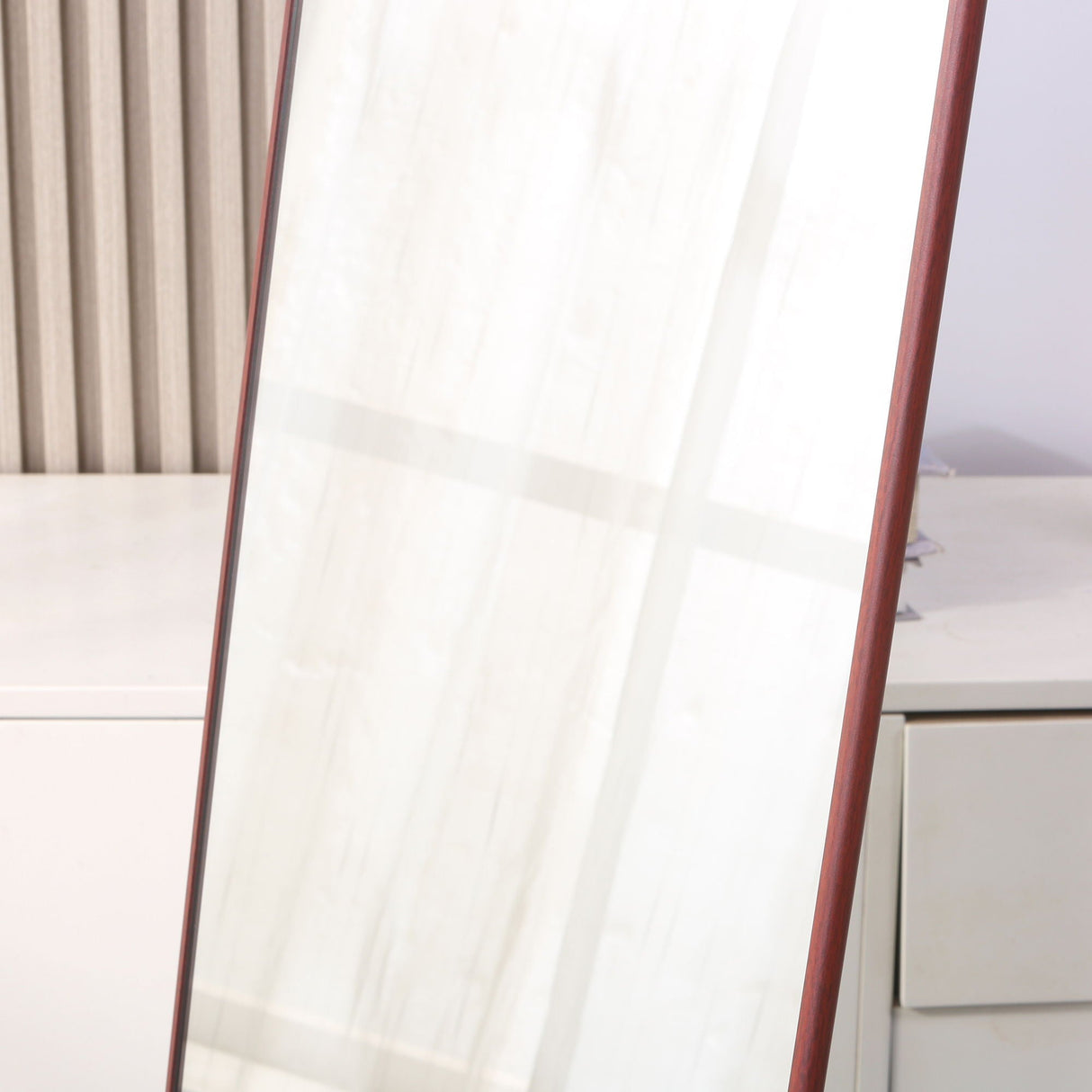 4Th Generation Floor Standing Full Length Mirror Wall Mounted Glass - Transparent