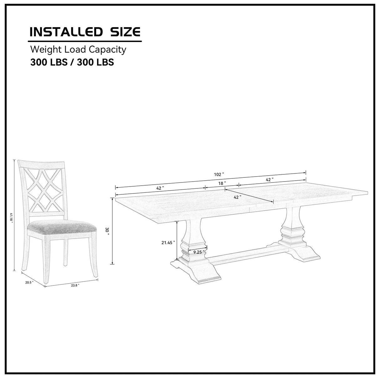 Daniella 7-Piece Modern Extendable Solid Wood Dining Set