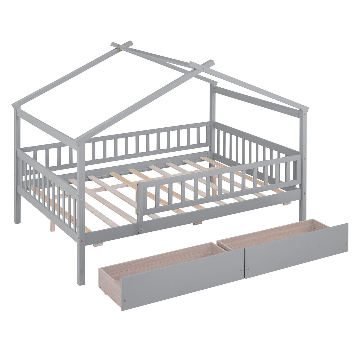 House Bed With 2 Drawers