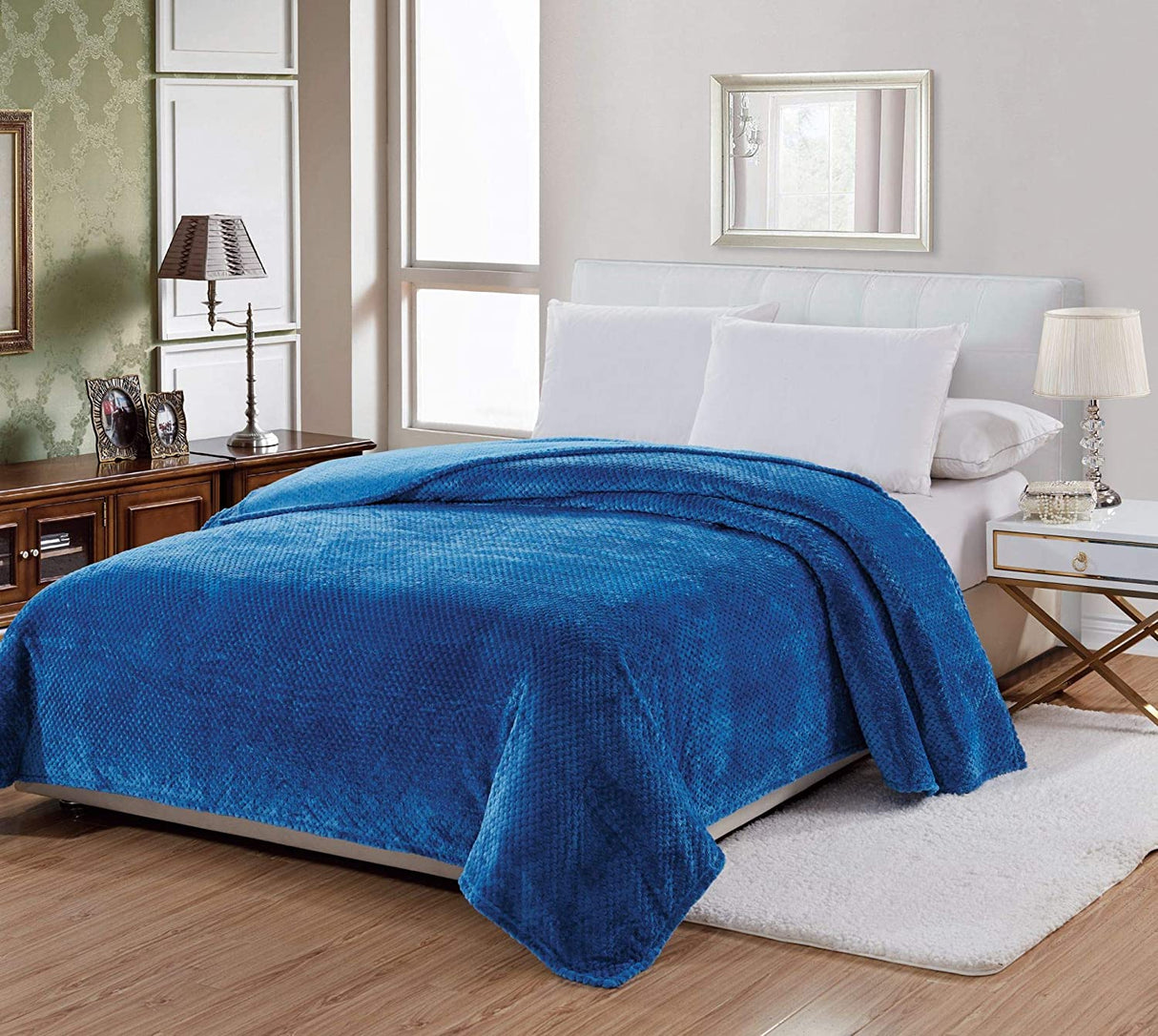 Home essentials popcorn textured microplush blanket