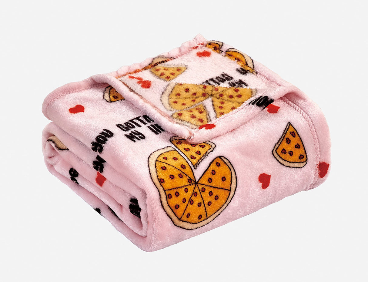 Decor&More Summertime Fun by Decor&More Extra Soft Throw Blanket (50 x 60) - Pizza My Heart