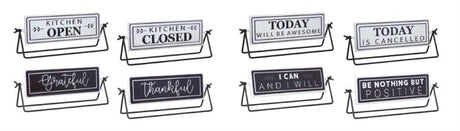 Reversable-sentiment-sign-with-stand-(set-of-4)-Tabletop-Signs