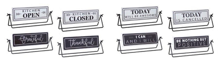 Reversable-sentiment-sign-with-stand-(set-of-4)-Tabletop-Signs