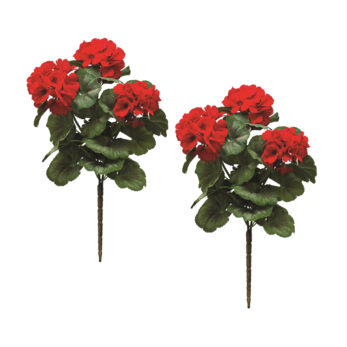 Red-geranium-floral-bush-(set-of-2)-Artificial-Flowering-Plants