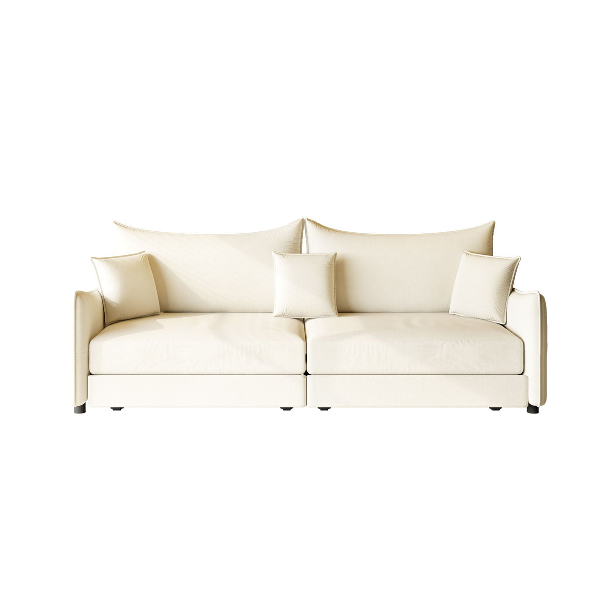King Pull Out Sofa Bed, 3-In-1 Convertible Bed With 3 Pillows